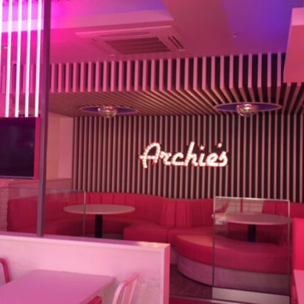 Completed work at Archies burger and shake bar